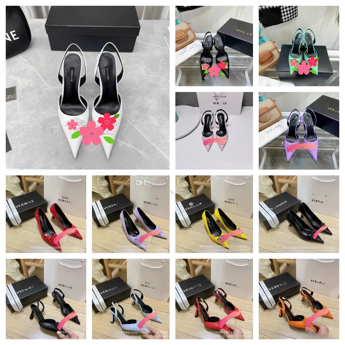 Latest Fashion Pink Patent Leather High-heeled Shoes Pointed Decorative Pump 11cm Dress Dinner Shoes Luxury Designer Sandals Dress heels wedding heels
