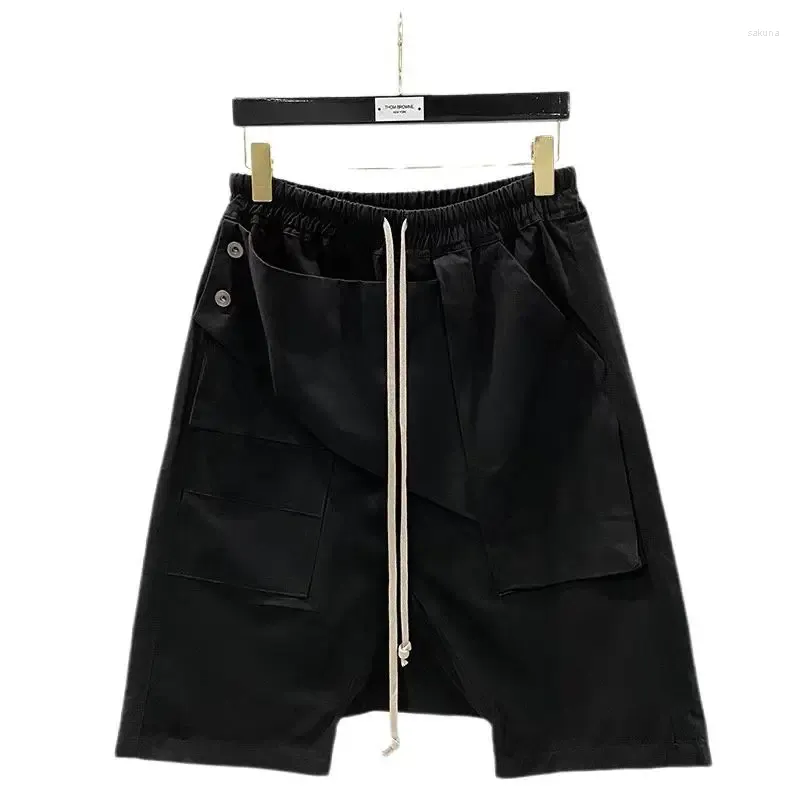 Shorts pour hommes Hommes Casual Harem Gothic Vêtements Summer Solid Pantalon de survêtement High Street Noir Court