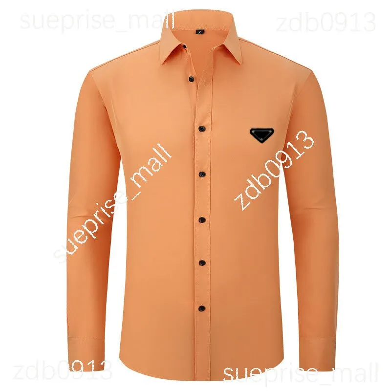 Designer Men's Casual Shirt, högkvalitativ designer Business Shirt, klassisk långärmad skjorta, solida färgbrev, högkvalitativ säsongsbetonad skjirxxs-3xl