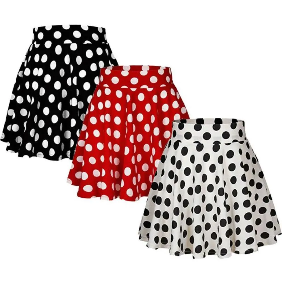 Rokken Dames Dames Mini Meisje Korte Kleding Kleding Casual Polka Dot Leisure Print Rood Wit Zwart ALink Tutu Zonnejurk5660099