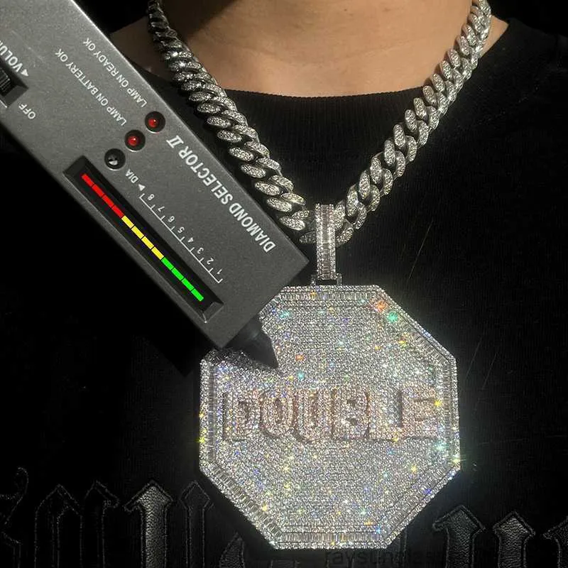 Joias de hip hop 925 prata esterlina completa Vvs diamante personalizado pingente de favo de mel para homens e mulheres