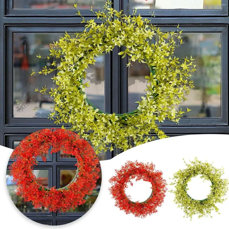 Dekorativa blommor Flower Spring Garland Outdoor Courtyard Door Hanging Decoration Shooting Props Farmhouse Front Wreath Window Sug Cups