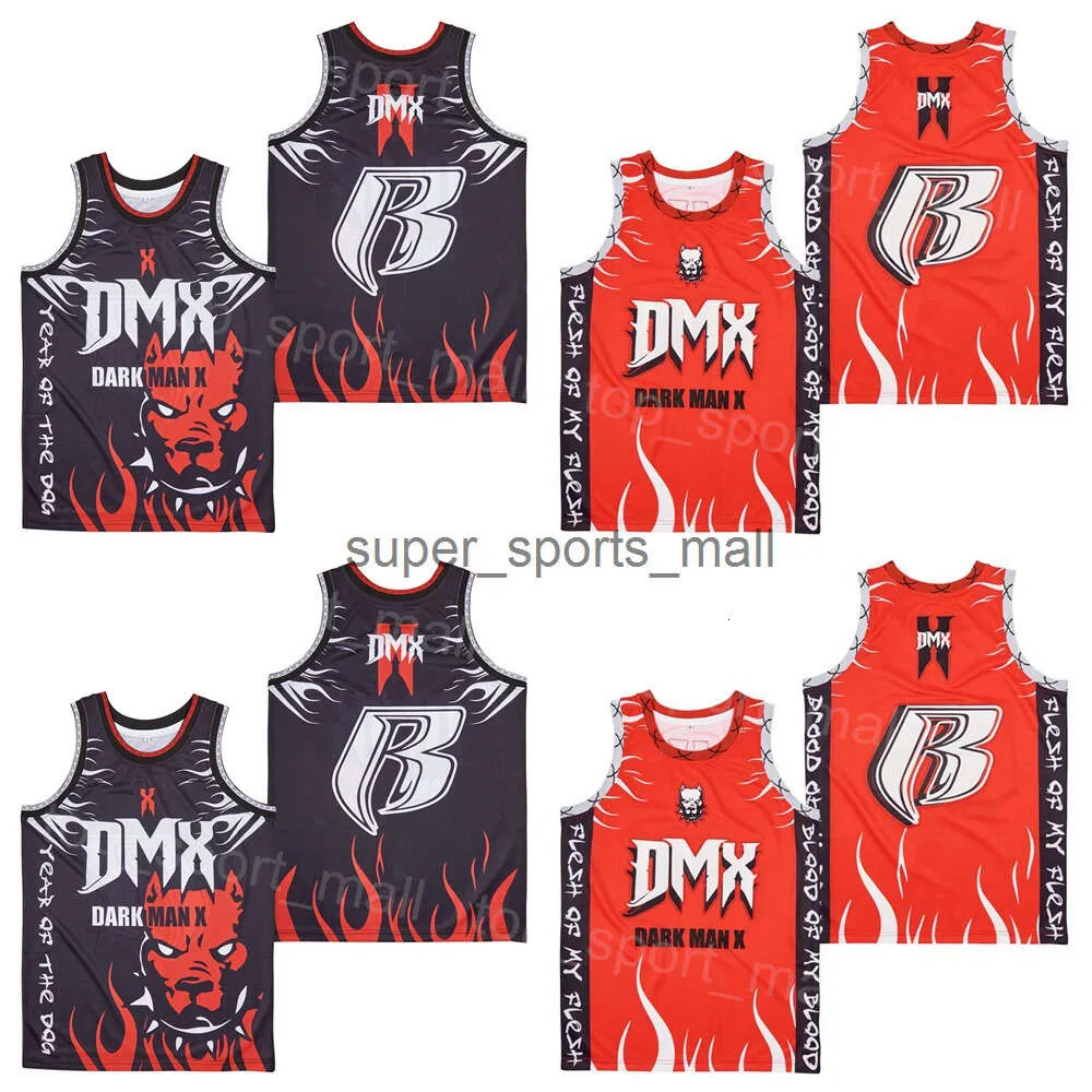 Film do koszykówki DMX Jersey Flesh of My Flesh Blood of My Blood Man Man X for Sport Fan Szygowana drużyna Retro Pullover High School oddychająca koszula