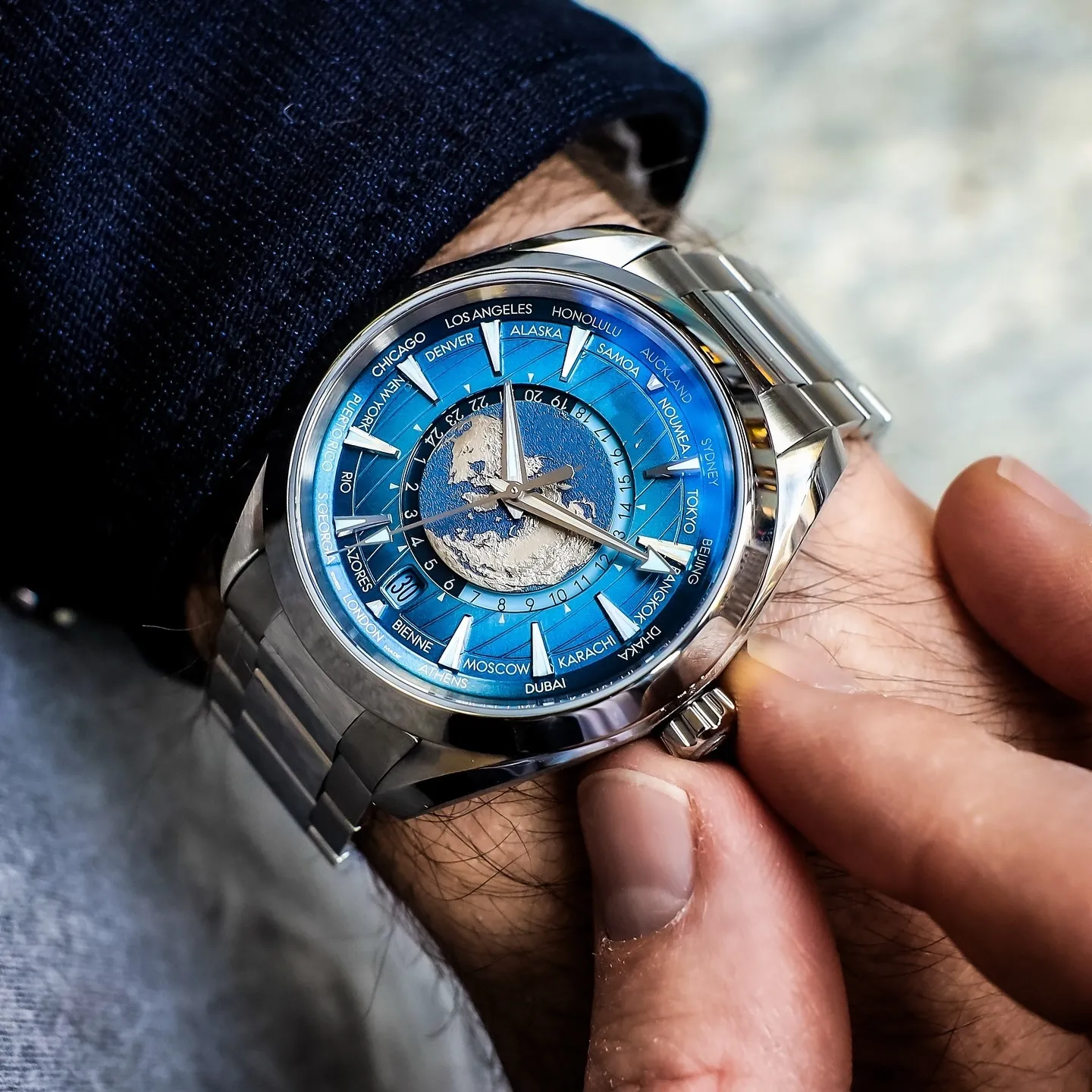 Relojes Montre Luxe Original Omegs Мужчины смотрят Seamasteres Aqua Terra Worldtimer. Наручительные.