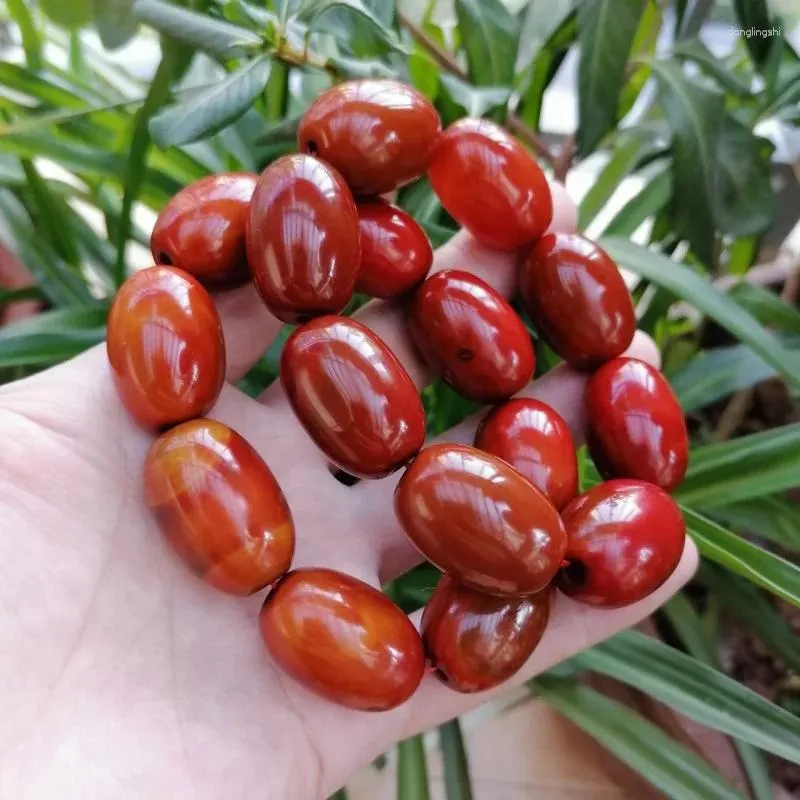 Strand Shanggu Estados Combatientes Ágata Roja Mismo Material Pulsera Ovalada