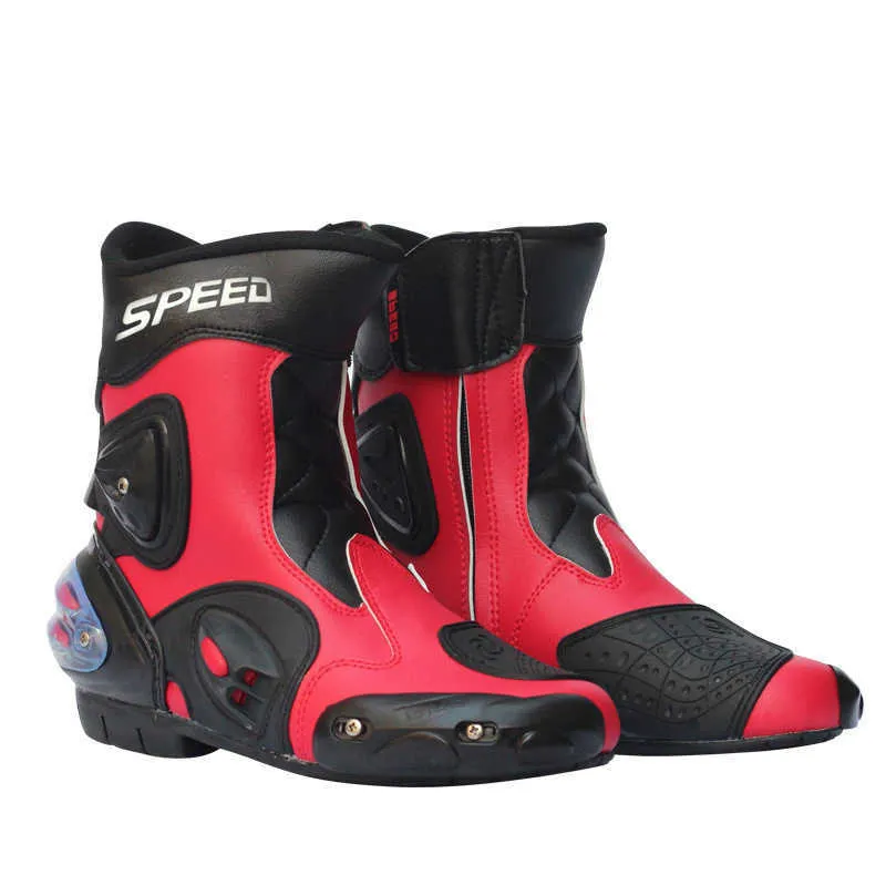 HBP Couvre-chaussures de pluie de course sans marque Frein Dream Riding Motocross Bottes de moto d'aventure en cuir imperméables