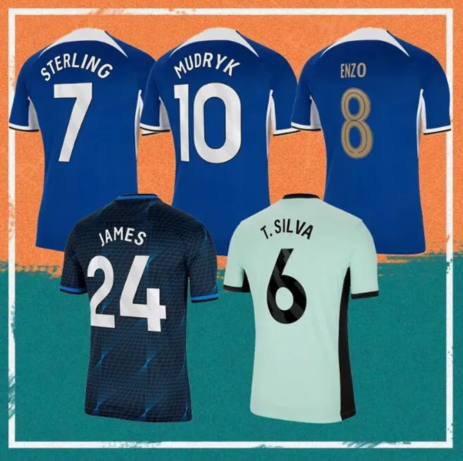 2024 2025 ENZO CFC NKUNKU Maillots de football Fans de joueurs COLLECTION GALLAGHER STERLING Uniforme 23 24 25 FOFANA AWAY Hommes Enfants Maillot de football Chelse Kits CAICEDO