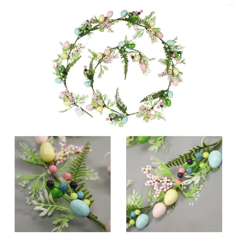 Dekorative Blumen Ostern Künstliche Girlanden Dekoration Hängende Frühlingsgirlande Gemischte Beeren für Party Garten Urlaub Kaminsimse