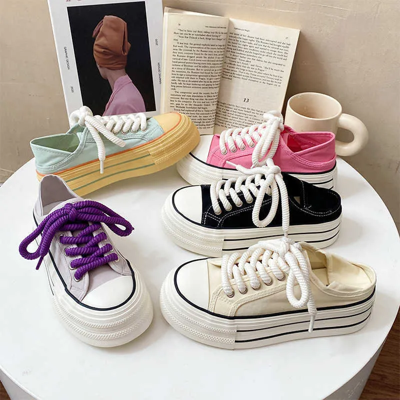 HBP icke-varumärke duk kvinnor skor gångskor höjd ökar slipen på duk trendiga skor