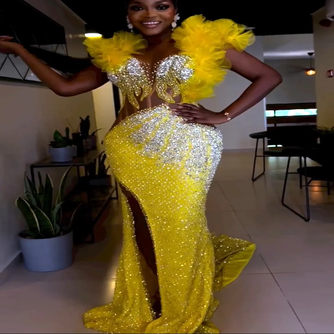 Yellow Mermaid Prom Dress with Sequins, Beads, and Crystals - Evening Formal Party Gown from Dhgate Prom Dresses - price 348.75 Yellow Mermaid Prom Dress with Sequins, Beads, and Crystals - Evening Formal Party Gown from Dhgate Prom Dresses - price 348.75