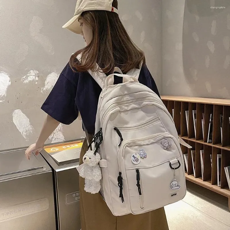 Sac à dos haute capacité étudiant femmes toile adolescents sac de loisirs unisexe sacs à dos décontractés sacs d'école de mode pour filles garçons