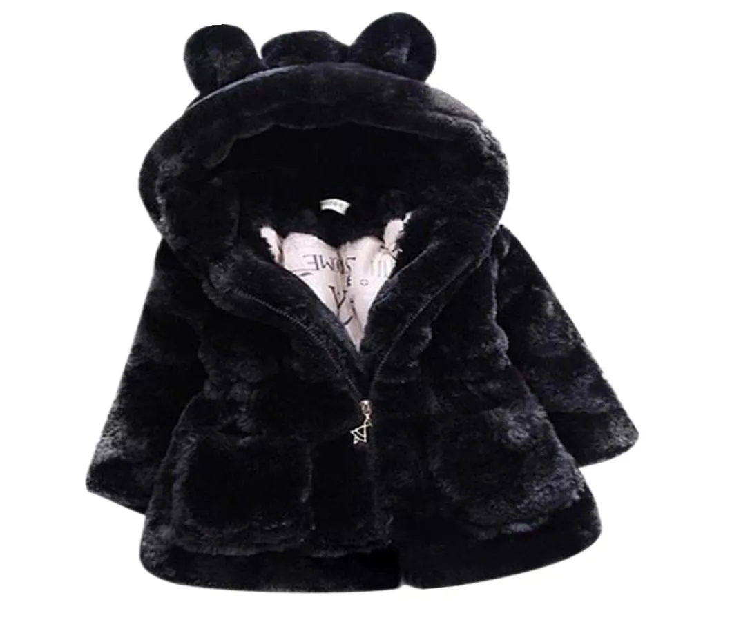 Freddo inverno neonate vestiti pelliccia sintetica cappotto infantile orecchie di coniglio caldo bambini giacca natale tuta tuta sportiva enfant bambini3122896