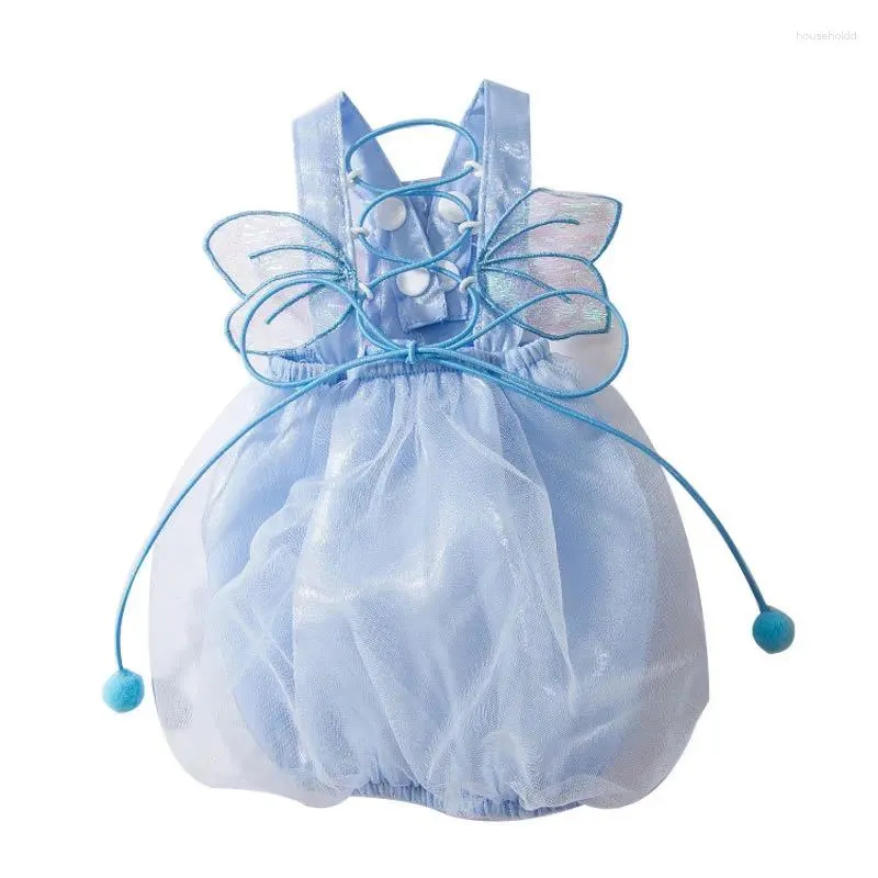 Dog Apparel Spring/Summer Fantasy Butterfly Princess Style Sling Dress Cat Two Legged Skirt Pet Summer Teddy Clothes