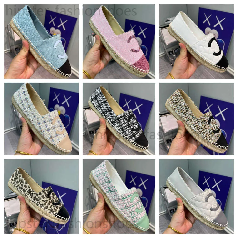 Designer Espadrilles Classic Channel Shoes Chanelshoes Flat Bottom Grass Weaving Derma Luxury Casual Women Shoes Loafers Fisherman Sneakers Chanells Sandaler