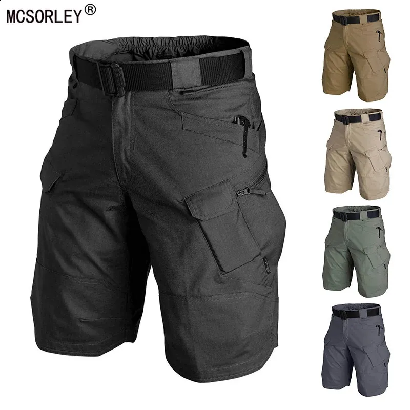 Men Military Shorts Waterproof Classic Tactical Shorts Quick Dry Multi-pocket Short Pants Outdoor Hunting Fishing Cargo Shorts 240312