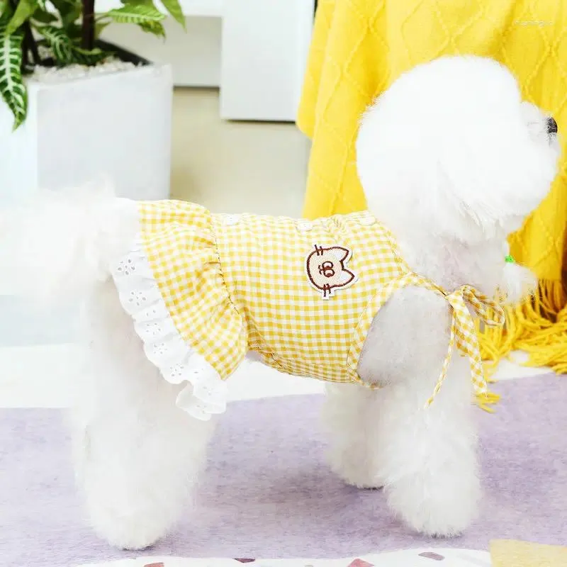 Vestuário para cães roupas para animais de estimação verão gato filhote de cachorro vestido poodle chihuahua pomeranian shih tzu yorkshire terrier maltese bichon roupas saia xs