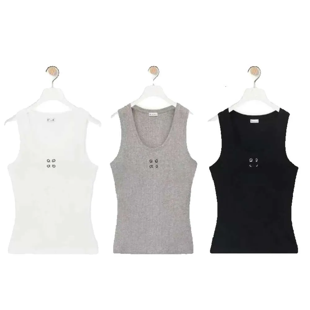 Women Knits Tee Designer Embroidery Vest Tank Top Sleeveless Breathable Knitted Pullover Womens Sport Tops