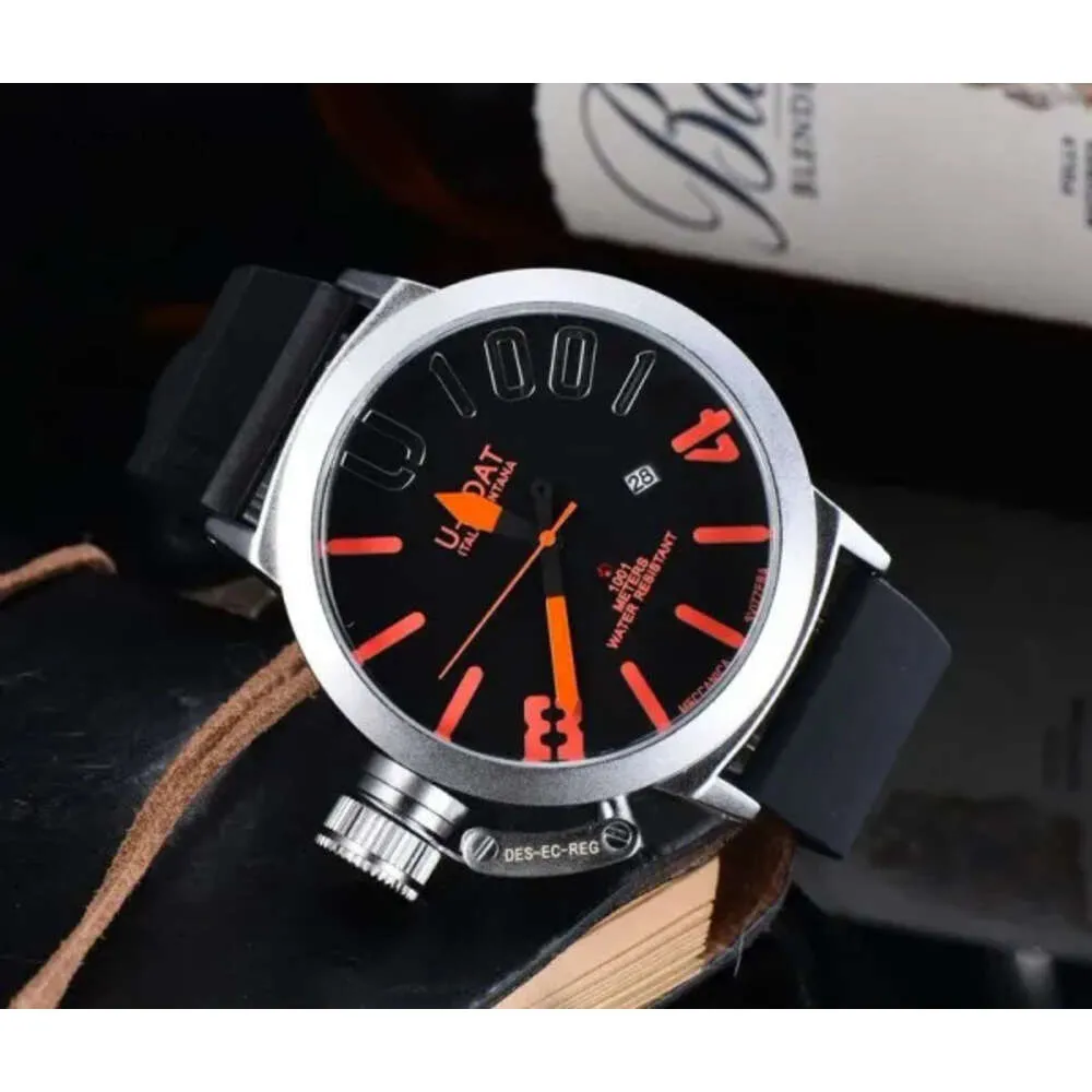U Big Boat Wrist Watches 2023 Three Stitches White Case Mens Watch Sports Classic 50mm Quartz Watches Top Luxury Brand Clock 327