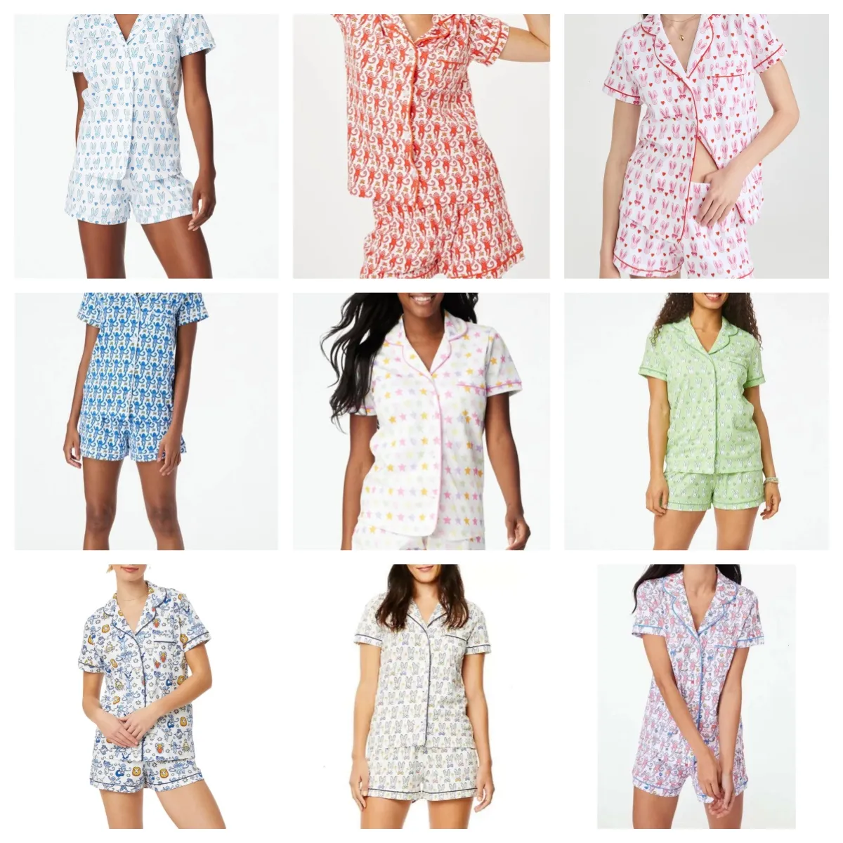 Cute short sleeve pajama set hotsell