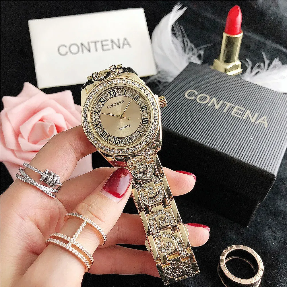 2024 Wristwatches Diamond Women Watches Gold Watch Ladies Wrist Wird Women S Bracelet Female Relogio Feminino 230214