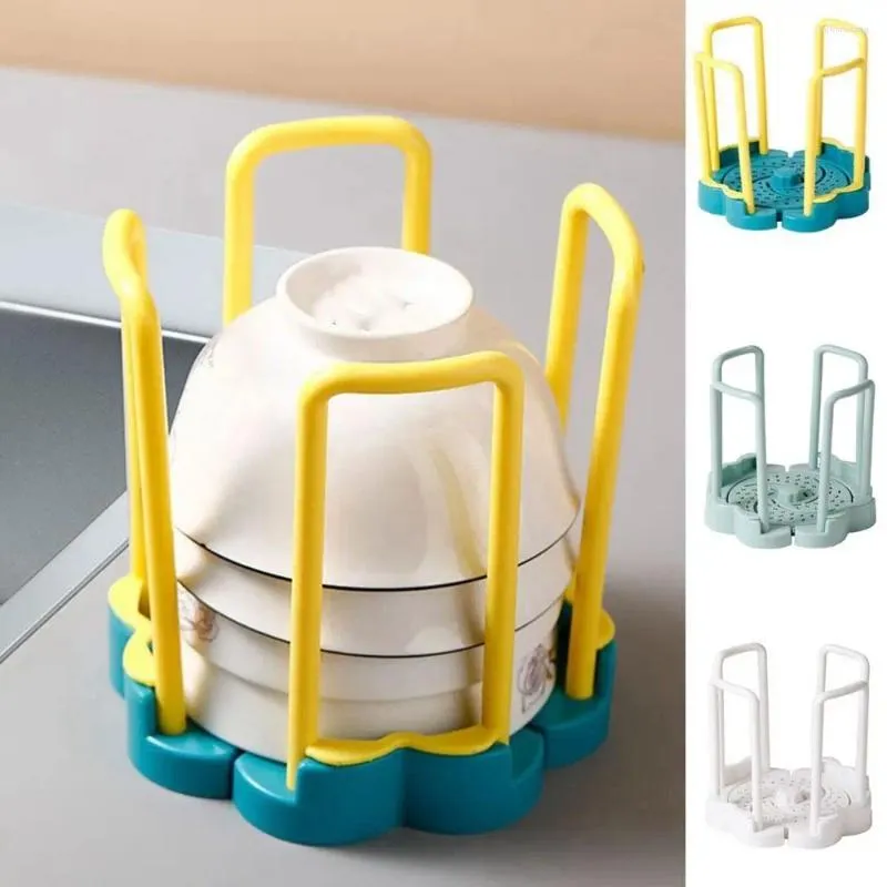 Küche Lagerung Mode Dish Rack Platzsparende Rotierende Schüssel Ablauf Multifunktionale Display Stand Liefert