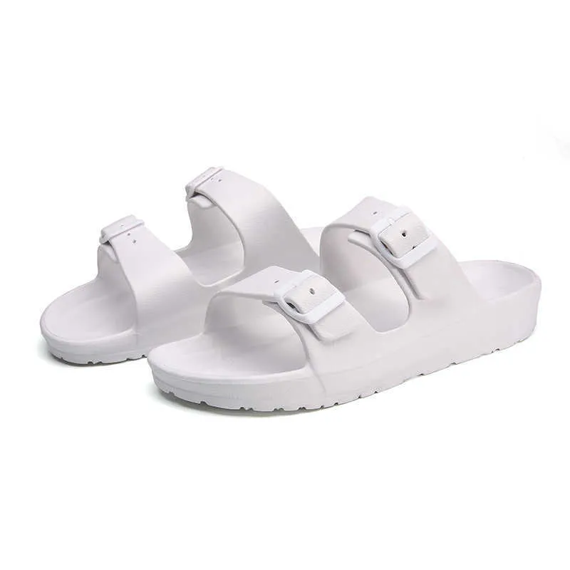 HBP Non-merk dubbele gesp instapper, unisex slippers, cloudpantoffels voor dames en heren