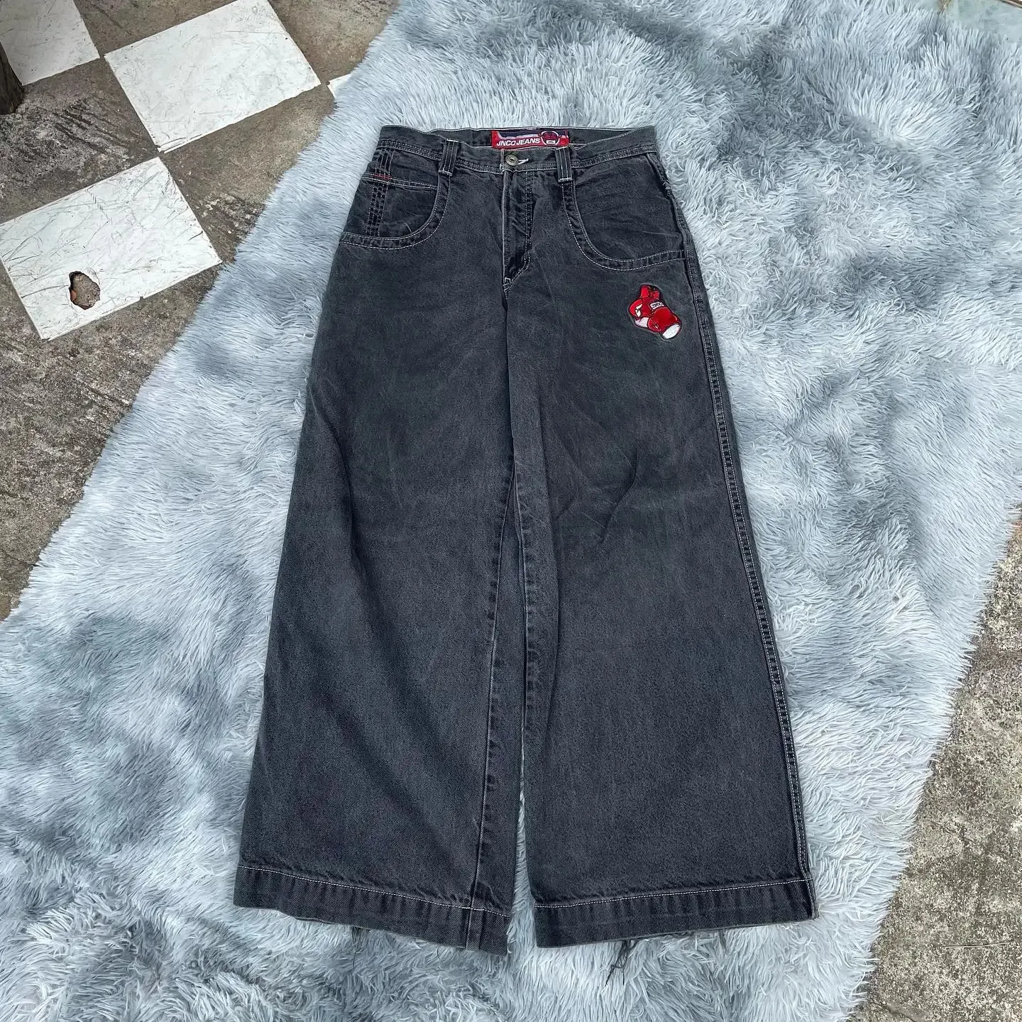 GLOE jeans SK8 Y2K 極太 archive JNCO JNCO Jeans Y2k Streetwear Hip Hop Boxing Gloves From Yiwang05