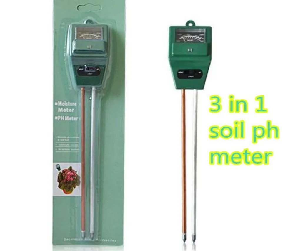 Neue Ankunft 3 in 1 PH Tester Boden Detektor Wasser Feuchtigkeit feuchtigkeit Licht Test Meter Sensor für Garten Pflanze Blume7763963