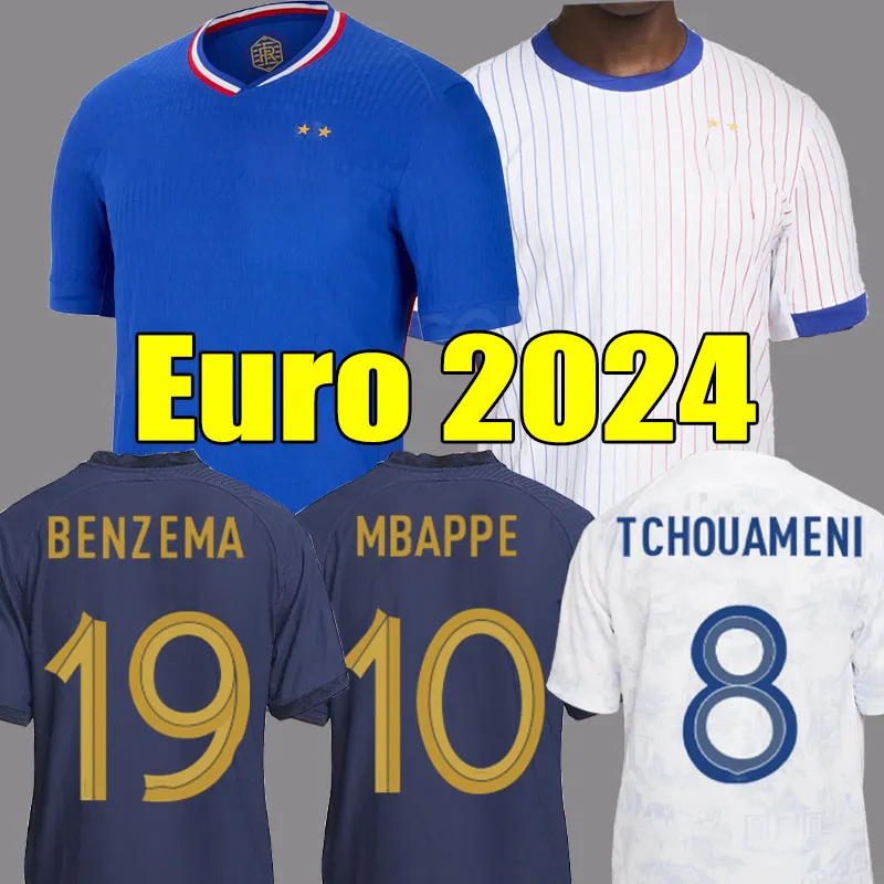 2024 Französische Männer Frauen Fußballtrikots Benzema Mbappe Griezmann Kante Homme Enfant Femme 24 25 Kinder Kit Set Maillots de Football Hemden