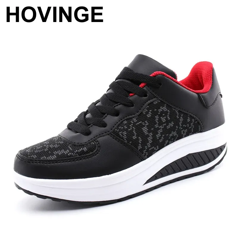 Botas hovinge casual feminino sapatos respiráveis tênis tênis zapatos de mujer esporte scarpe donna tênis aumentando sapatos de senhoras