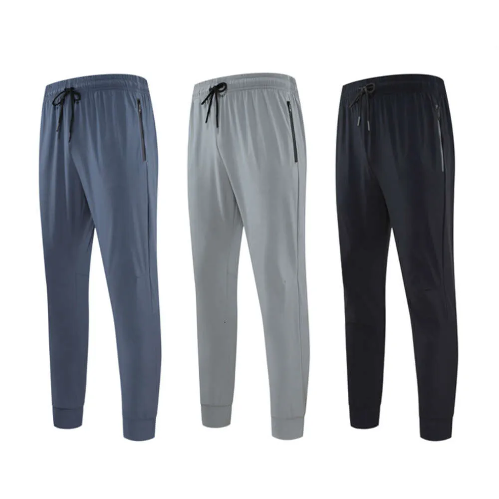 Lu Align Align Lu Lemon Uomo Sport Running Pantaloni a matita Estate Quick Dry Ice Silk Fiess Pantaloni da allenamento larghi Pantaloni sportivi da allenamento 2024