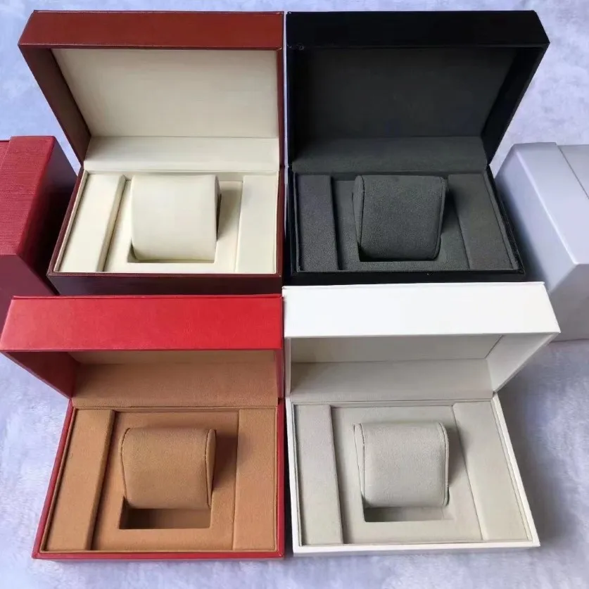 Boîte de montre 7 couleurs de qualité supérieure, coffrets cadeaux, brochures, étiquettes de cartes et Documents en anglais Swiss302K