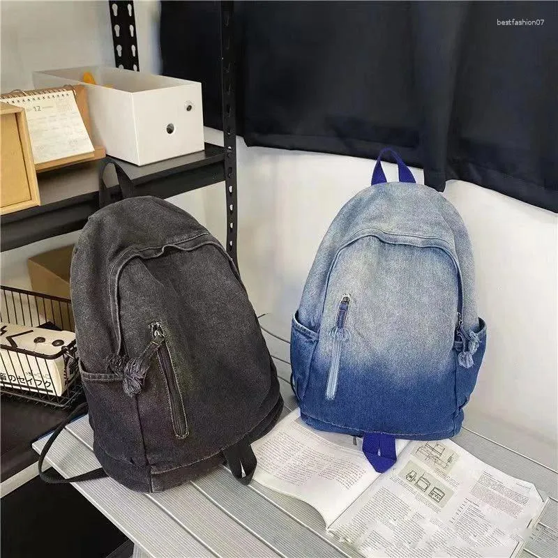 Sac à dos DHL30pcs Femmes Hommes Unisexe Denim Grande capacité Sacs de voyage multifonctionnels