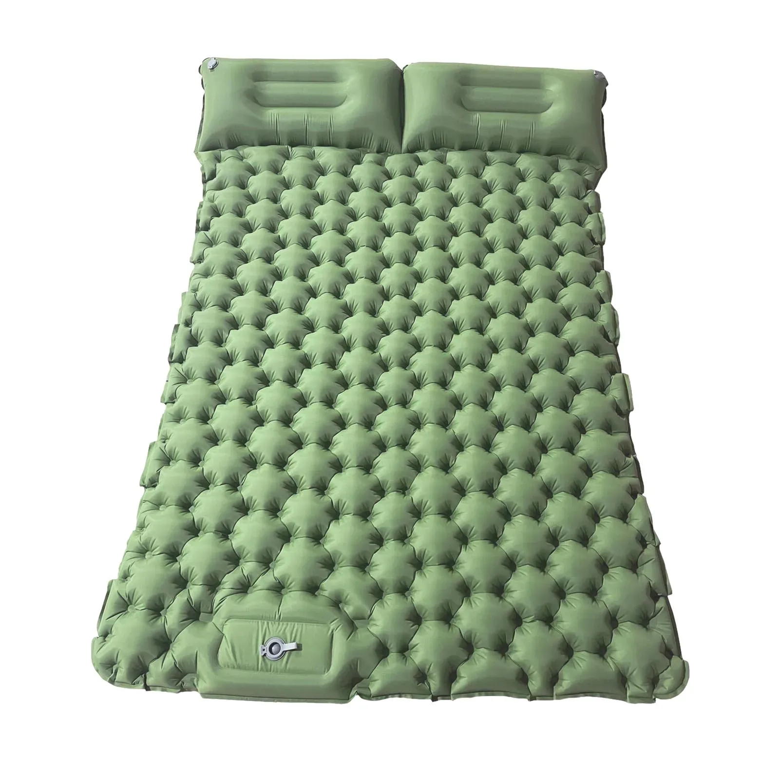Mat Double Camping Sleeping Pad with Pillow Ultralight Camping Mattress with Pillowportable Folding Foot Pump Sleeping Roll Mats