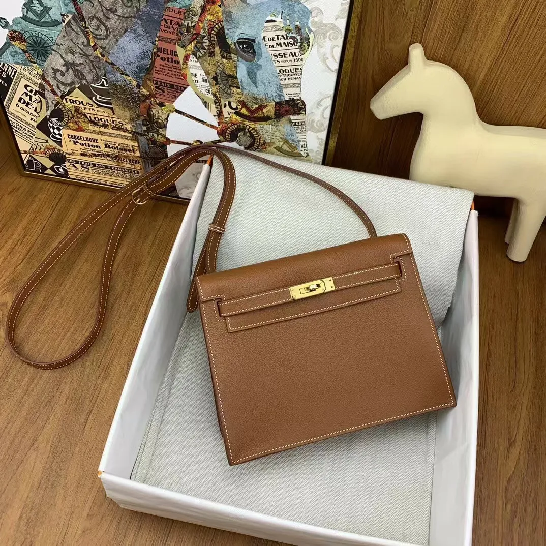 lyxiga axelväskor varumärke handväska handväska 22 cm evigt färg läder handgjorda kvalitet bruna många färger snabb leverans grossistpris
