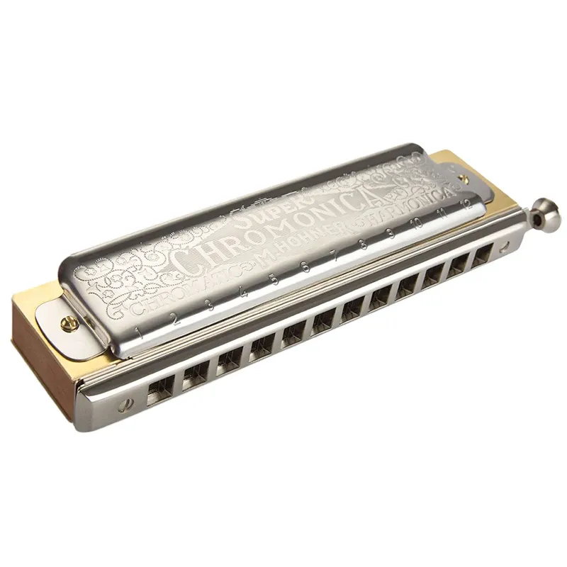 Instrument harmonica kromatisk harp M. Hohner Super Chromonica 270 12 hål 48 toner mun orgel professionell nyckel låg c musikinstrument