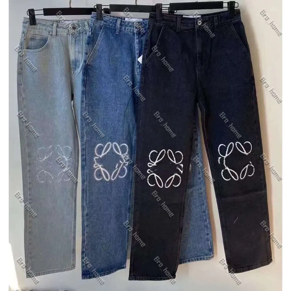 Kadın kotları loewee kot pantolon tasarımcı kot pantolon açık çatal sıkı kapris nakış kot pantolonlar sıcak zayıflama pantolon moda marka giyim loweve jeans 489