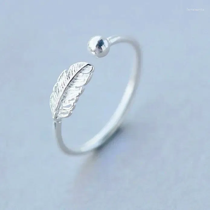 Wedding Rings Charm Feather Ring For Women Men Vintage Boho Knuckle Party Punk Jewelry Girls Gift 2024