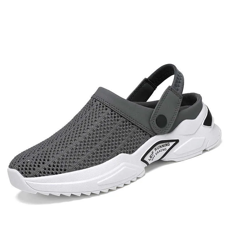 HBP Non-Brand Hole Shoes Two-Way Mens Beach Summer Closed Toe Non-Slip New Outdoor Sandals