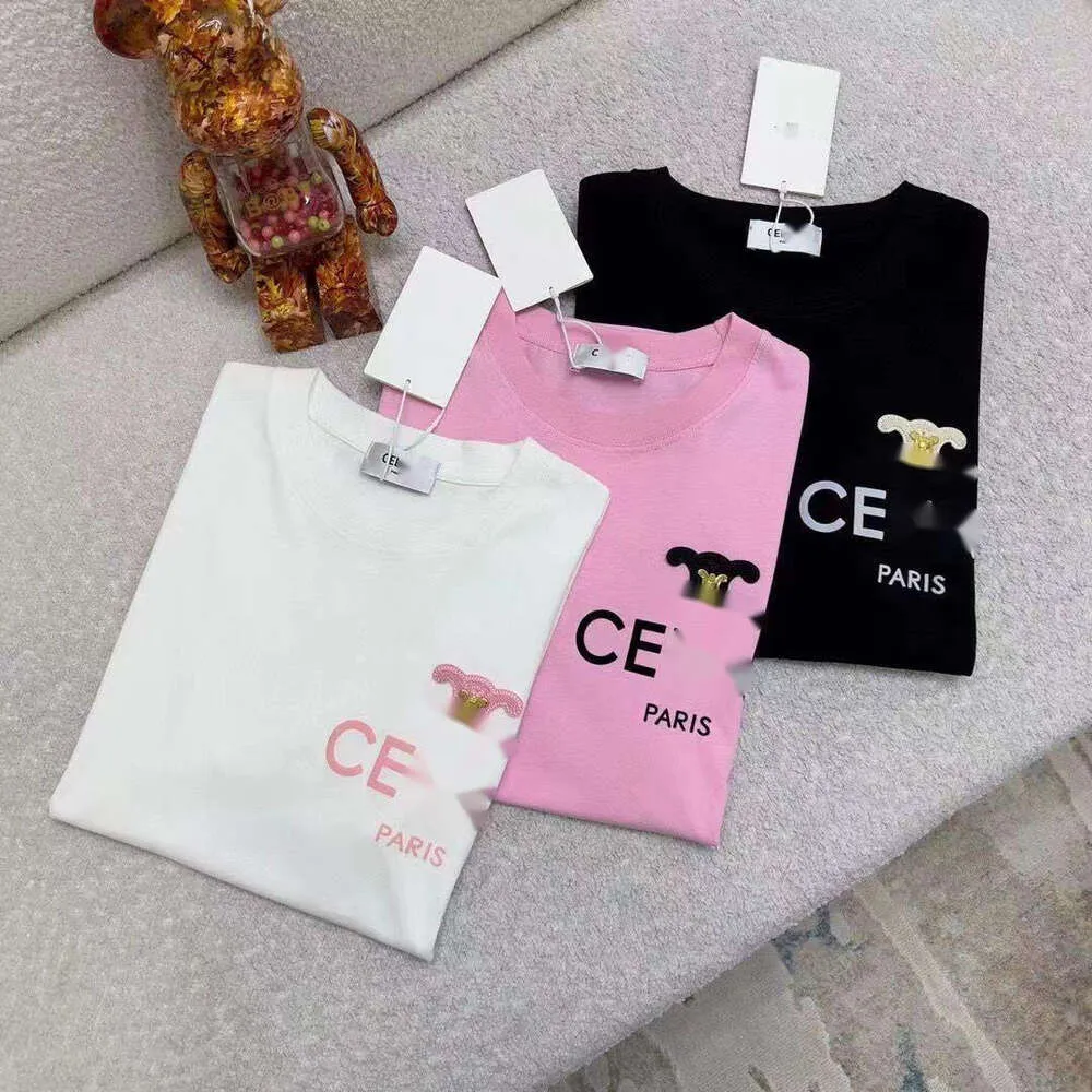 Celinnes T-shirt Designer Qualité Originale T-shirt femme Nouveau Manches Courtes Femmes Rue Tendance Décontracté Polyvalent T-shirt Haut