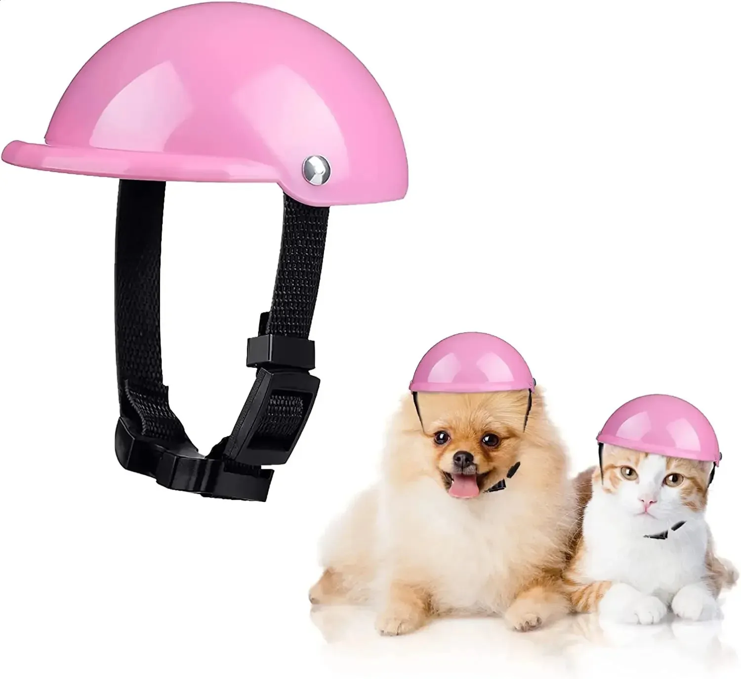 Atuban Pet Dog Helmet Doggie Hardhat för valp Chihuahua Blind Dogs Ridding Motorcyklar Cykel utomhus för liten medelstor hund 240305