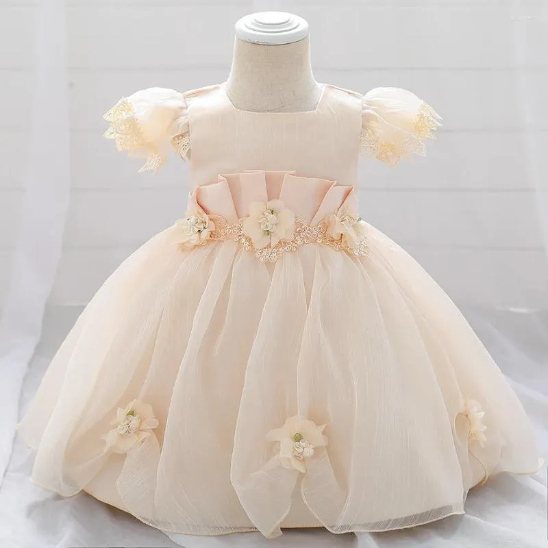 Girl Dresses Wedding Flower Bambe Clothes Vestidos Infantil for Girls Princess Tutu Infant Birthday Party Abito da sera nato