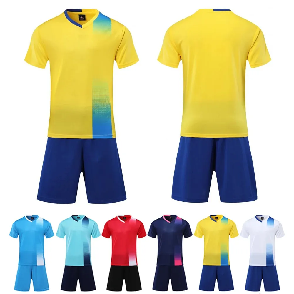 Personalizado Uniformes de Futebol Homens Futebol Jerseys Futsal Tracksuit Kits Adulto Criança Mulheres Equipe Sportswear Treinamento Criança Terno Esportivo 240315