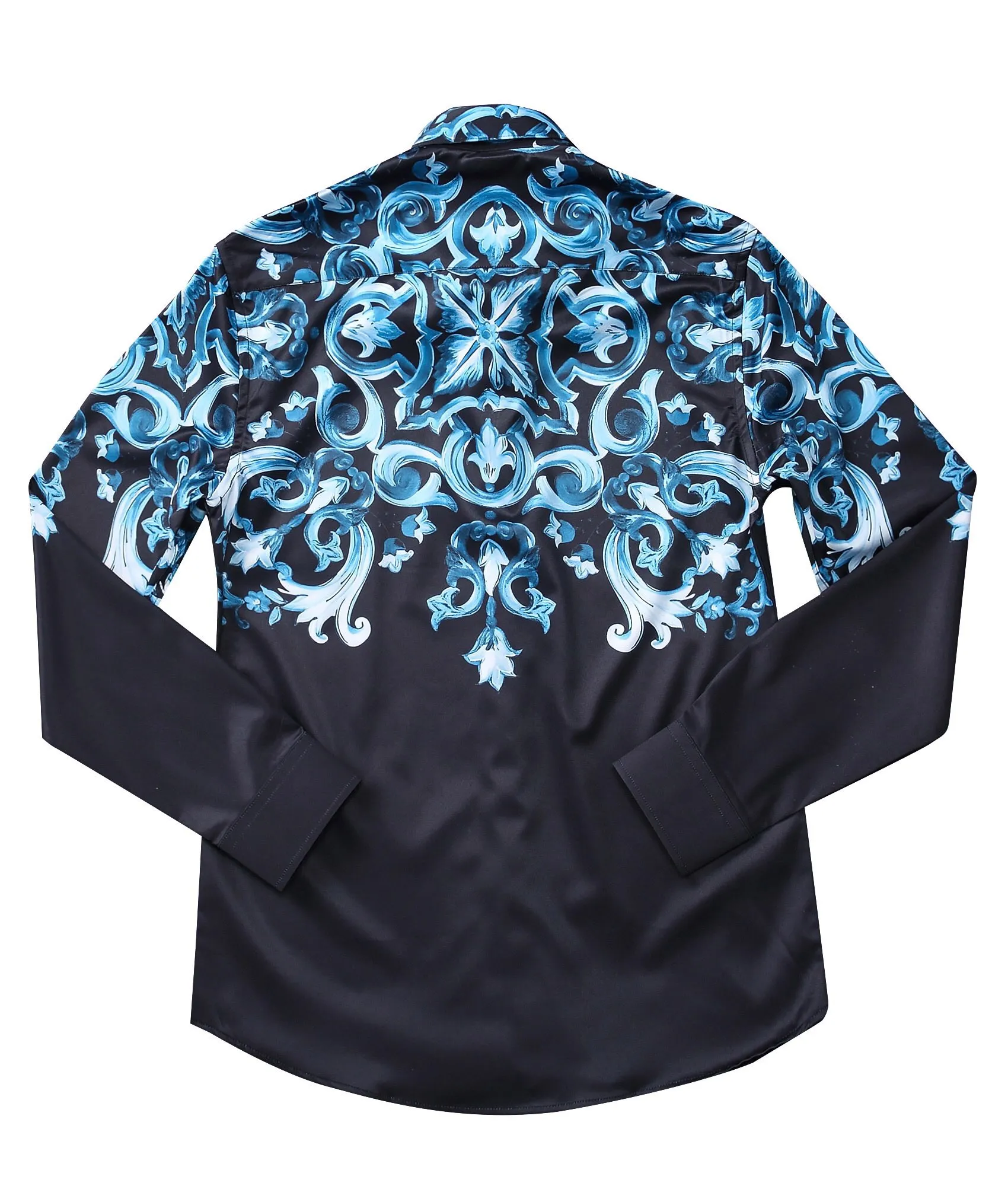 mens dress shirts stretch fit Modena Teal Stretch French Cuff Dress Shirt main image 0