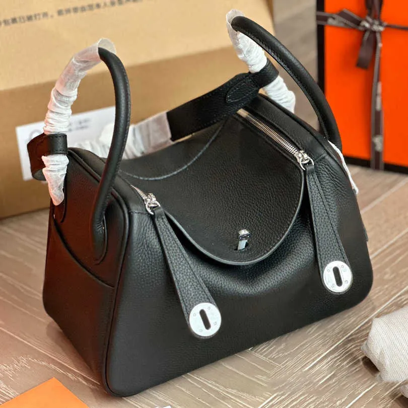 Better Quality Super Soft Cowskin 26CM LinD Bag luxury designer Women Tote Bags Genuine Leather Handbag Cross Body Real Photos 240115