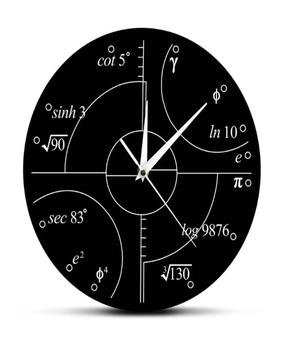 Orologi da parete 1 pezzo Matematica avanzata Numeri irrazionali Orologio rotondo Scienza Orologi matematici Personalità Decorativo per la casa7960779