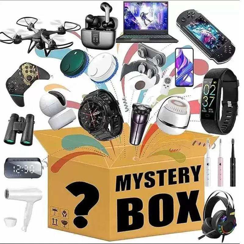 Lucky Mystery Box عشوائي إرسال سماعات رأس لاسلكية عالية الجودة عالي الجودة Bluetooth Aybuds عناصر الشاحن اللاسلكي 100 ٪ هدية عيد الميلاد مرة واحدة