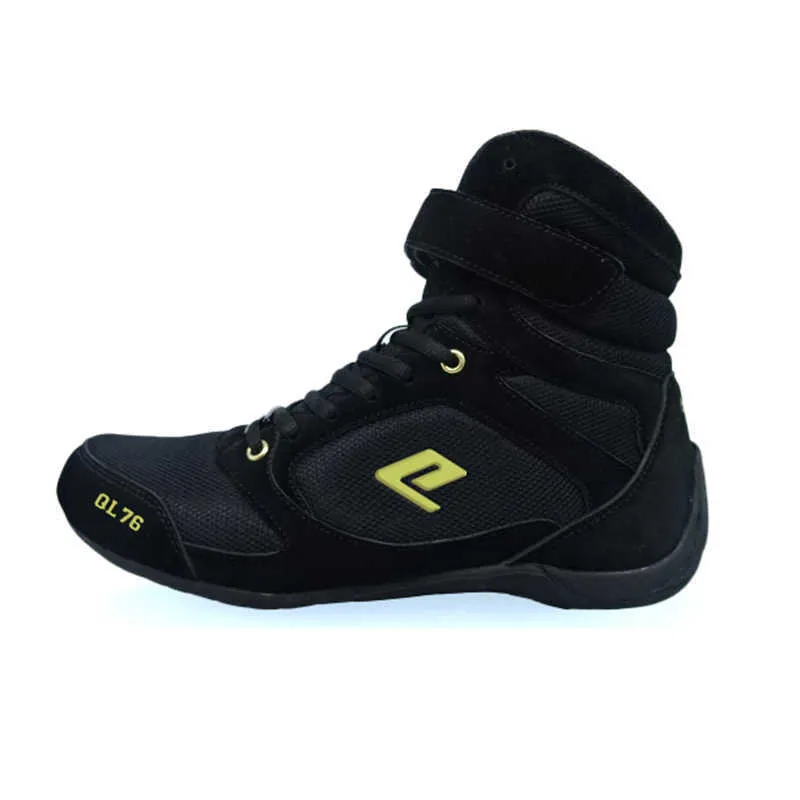 HBP Non-Brand QILOO Wholesale Manufacturer Men High Top Title Boxing Shoes Breathable Male Wrestling Shoes