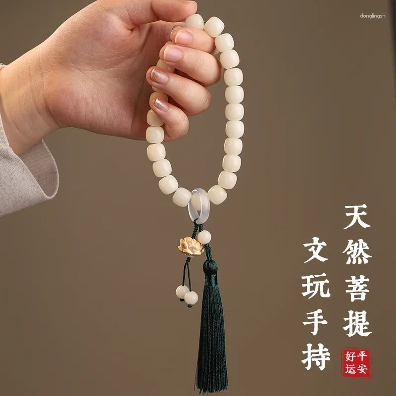 Strand Gradient Pliable Temperament Hand Toy Handheld Lotus Tassel Flexible Ring Men And Women Bodhi Seed Buddha Beads Bracelet