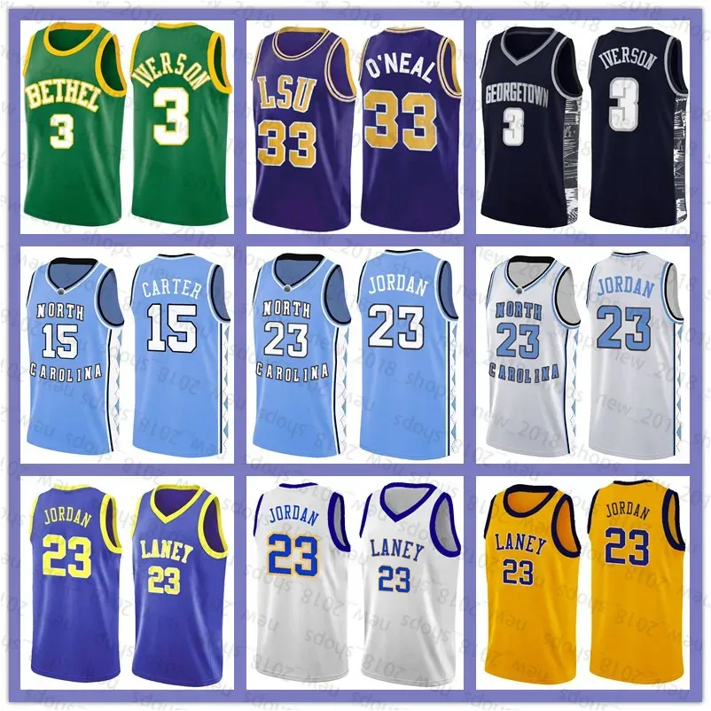 NCAA 23 Michael Jersey Vince 15 Carter Allen 3 Iverson LeBron Jersey James North Carolina University Basketball